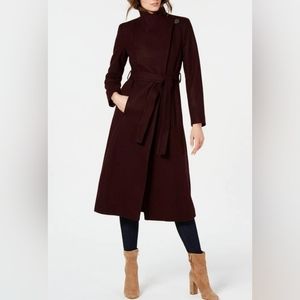 Kenneth Cole wrap 3/4 length coat